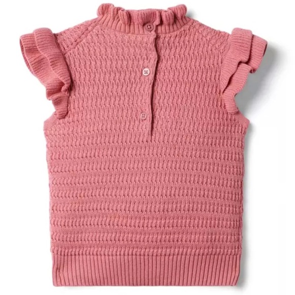 Brand New Janie & Jack Girls Coral Ruffle Sweater Sleeveless Top Size 3, NWT - Picture 2 of 3